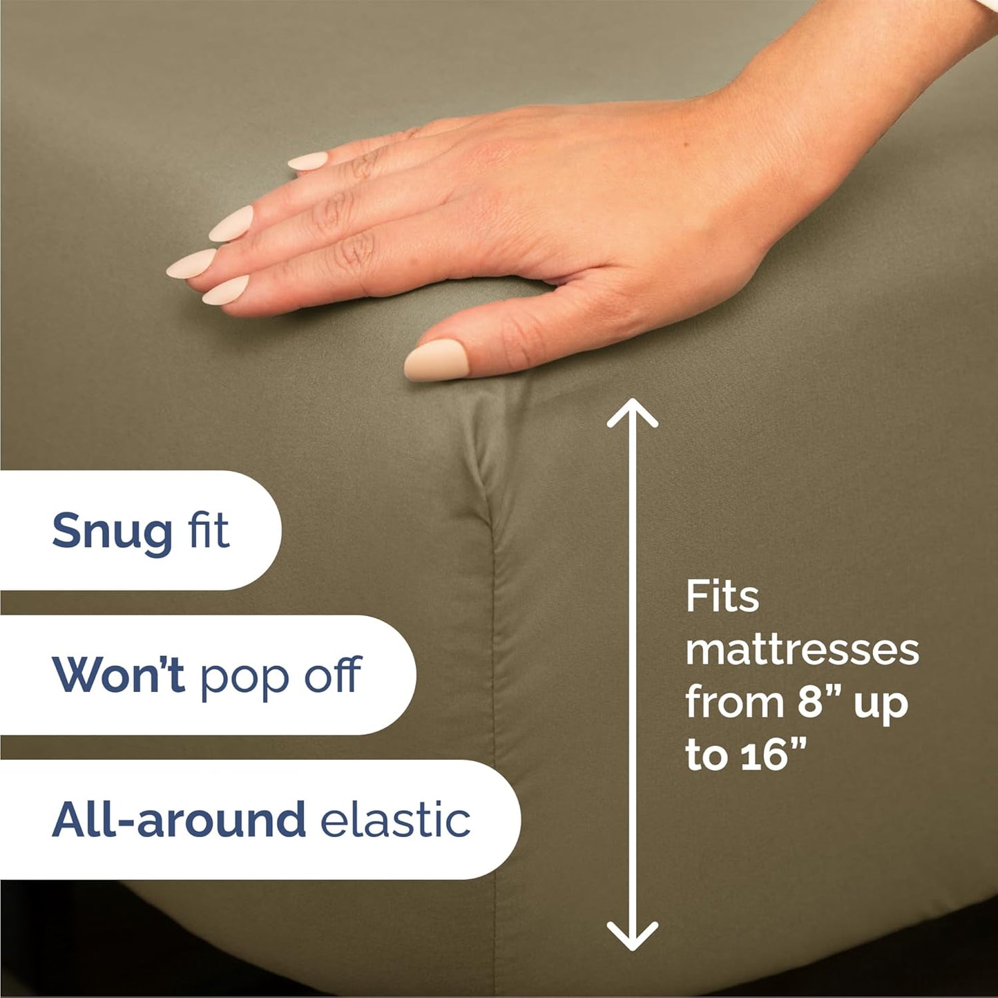Queen Size Sheet Set - 4 Piece Set - Hotel Luxury Bed Sheets - Extra Soft - Deep Pockets - Easy Fit - Breathable & Cooling Sheets - Wrinkle Free - Comfy – Khaki Bed Sheets - Queen Sheets