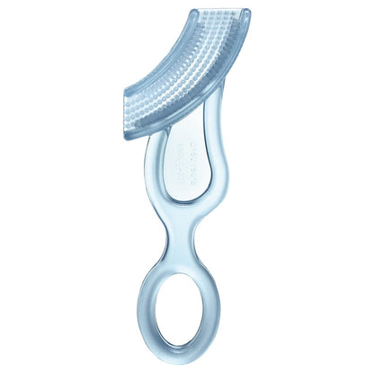 Baby’S First Toothbrush & Teether - Dentist Recommended, Freezer-Safe Silicone for Ages 4+ Months, Teething Relief + Dental Care, Dishwasher Safe, Blue