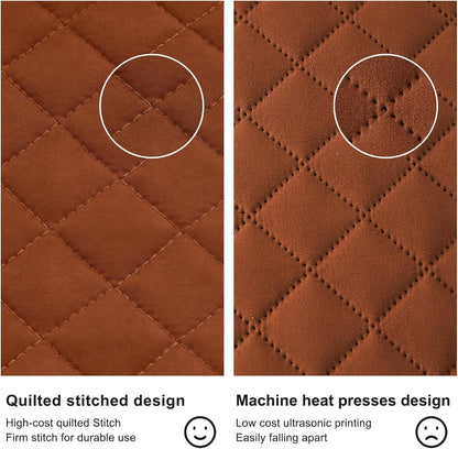 Quilt Set King Rust Lightweight Bedspread Soft Reversible Coverlet for All Season 3Pcs Burnt Orange Diamond Quilted Bedding Sets (1 Quilt 2 Pillow Shams)(106"X96")