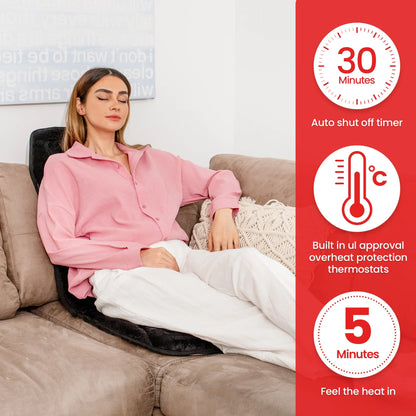 Motors Massage Seat Cushion with 3 Level Heating Pad, Back Massager Chair Pad, Father'S Day Gifts